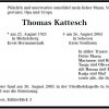 Kattesch Thomas 1921-2005 Todesanzeige